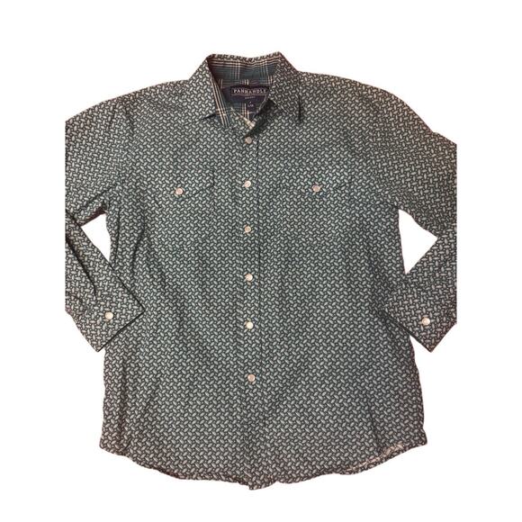 Panhandle Rough Stock Boy's Large 6 Pearl Snap Western Shirt Rodeo Southwestern - Picture 1 of 6